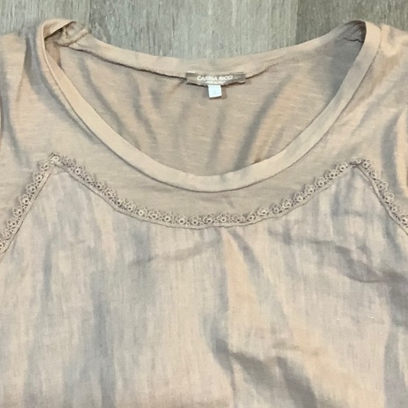 Carina Ricci Size S Made in Italy 100% Linen Blend Dress with Lace - Beige. - Picture 5 of 8